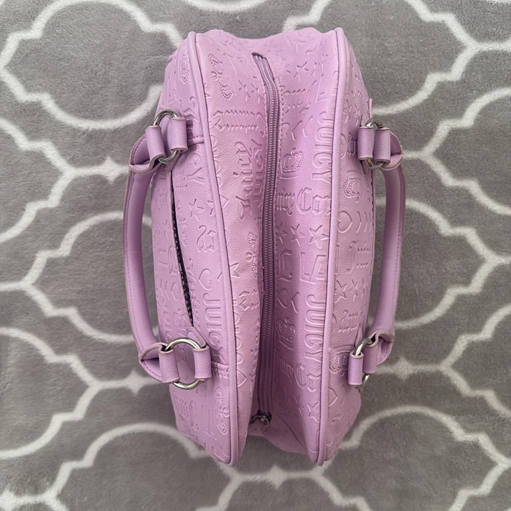 Juicy Couture Purple Satchel with Embossed Texture - Picture 3 of 9